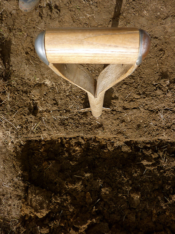 shovel digging a hole