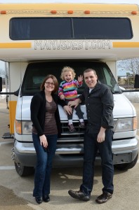 The Baker family with their RV