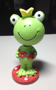 frog prince bobble-head toy